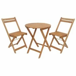 Best deal 😀 Marquee 3 Piece Timber Folding Bistro Setting Other - To Australia 🥰