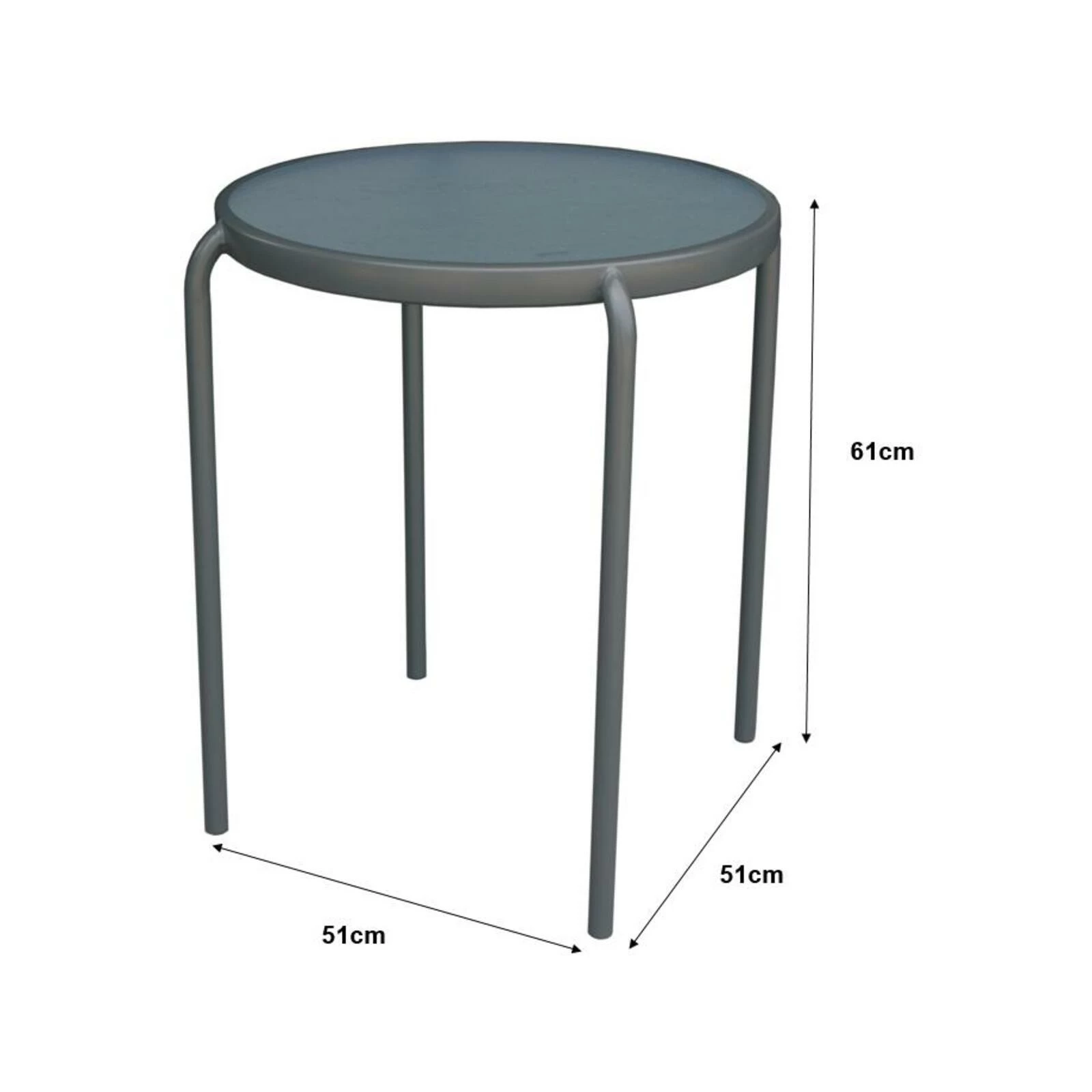 Wholesale β€οΈ Australia Sale - Marquee Round Glass Top Steel Side Table Other π₯ - Image 2