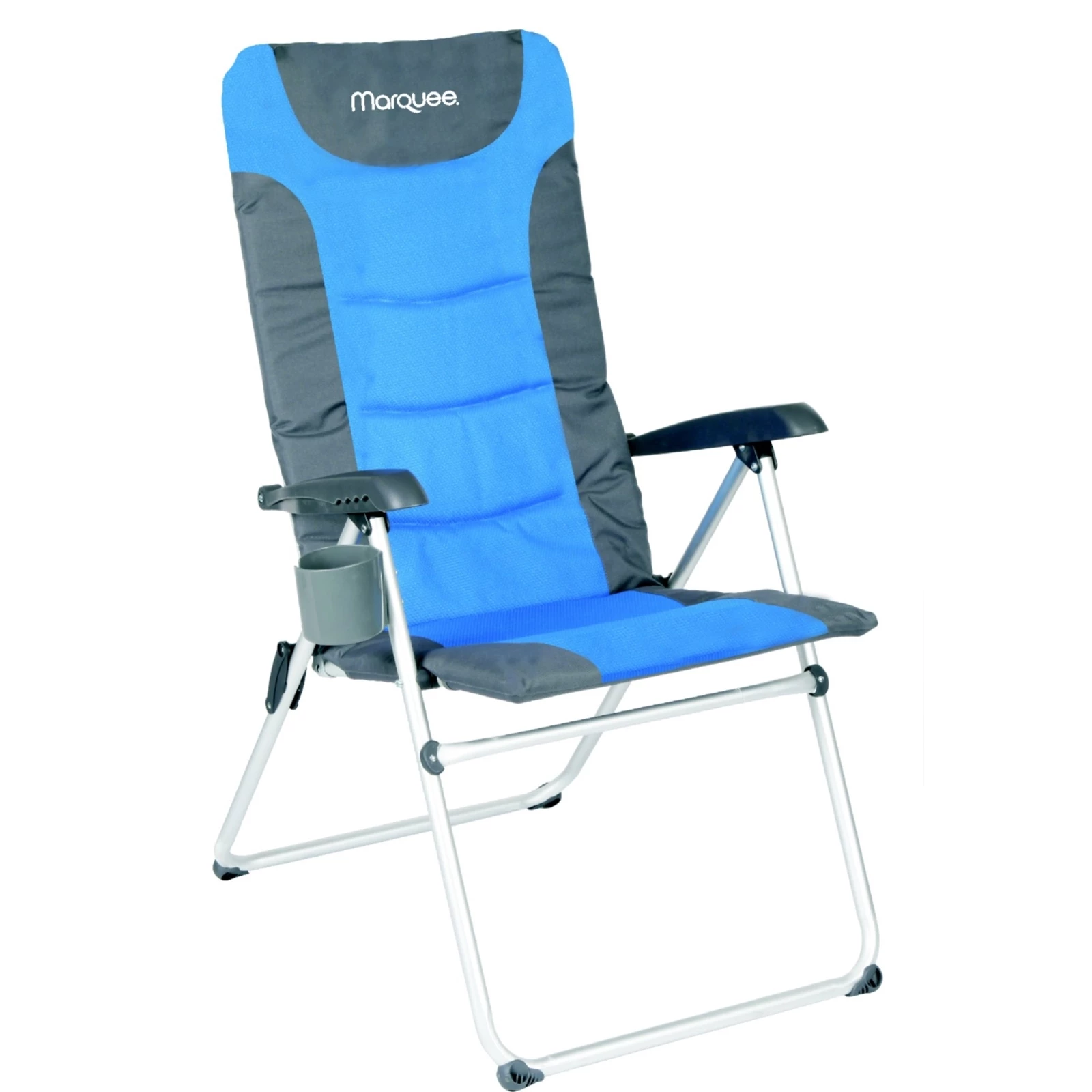 Best Sale π€© Australia Sale - Marquee 5 Position Folding Chair Blue & Grey π€©