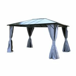 Promo ❤️ Marquee Havana 4 X 3m Semi Permanent Gazebo Charcoal - To Australia 🌟