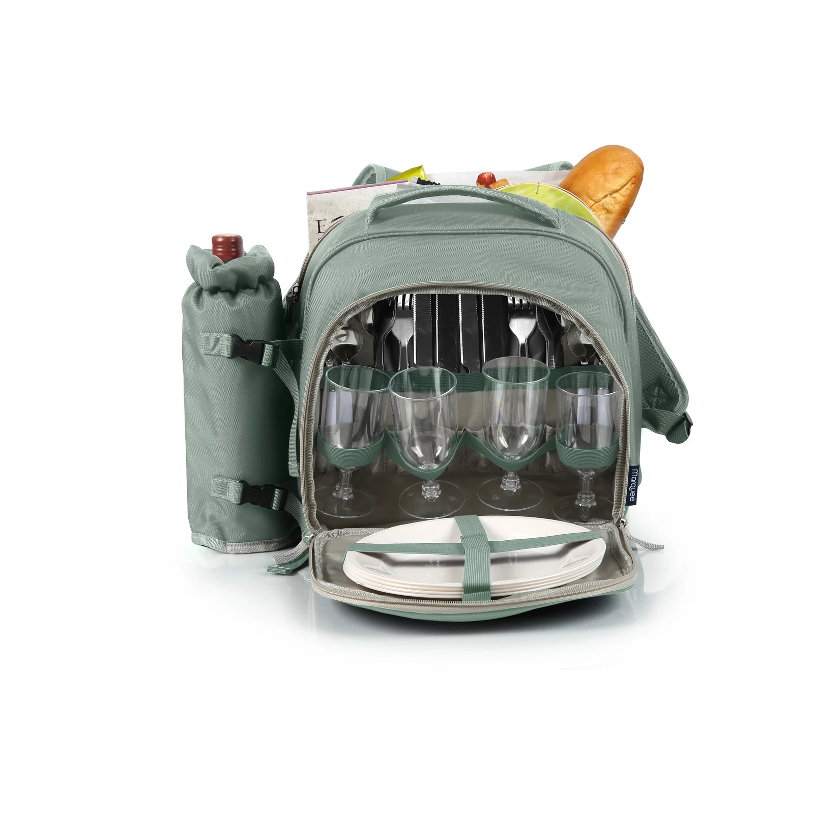 Best Sale β Australia Sale - Marquee 4 Person Outdoor Picnicware Picnic π Backpack Green π - Image 2