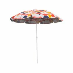 Flash Sale 💯 Australia Sale - Marquee 2m Orange & Blue Geometrics Pattern Portable Shade Umbrella 🔔