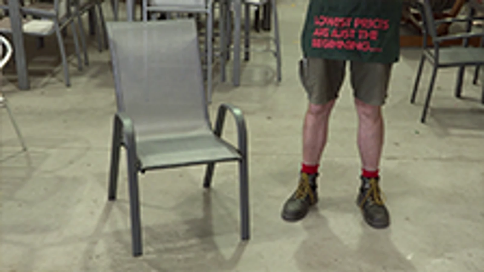 Buy π€© Australia Only - Marquee Steel Sling Chair Charcoal π - Image 3