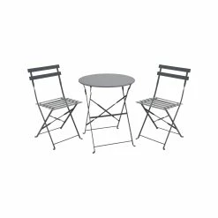 Best Sale 𧨠Australia Only - Marquee Grey 3 Piece Troca Steel Bistro Setting π