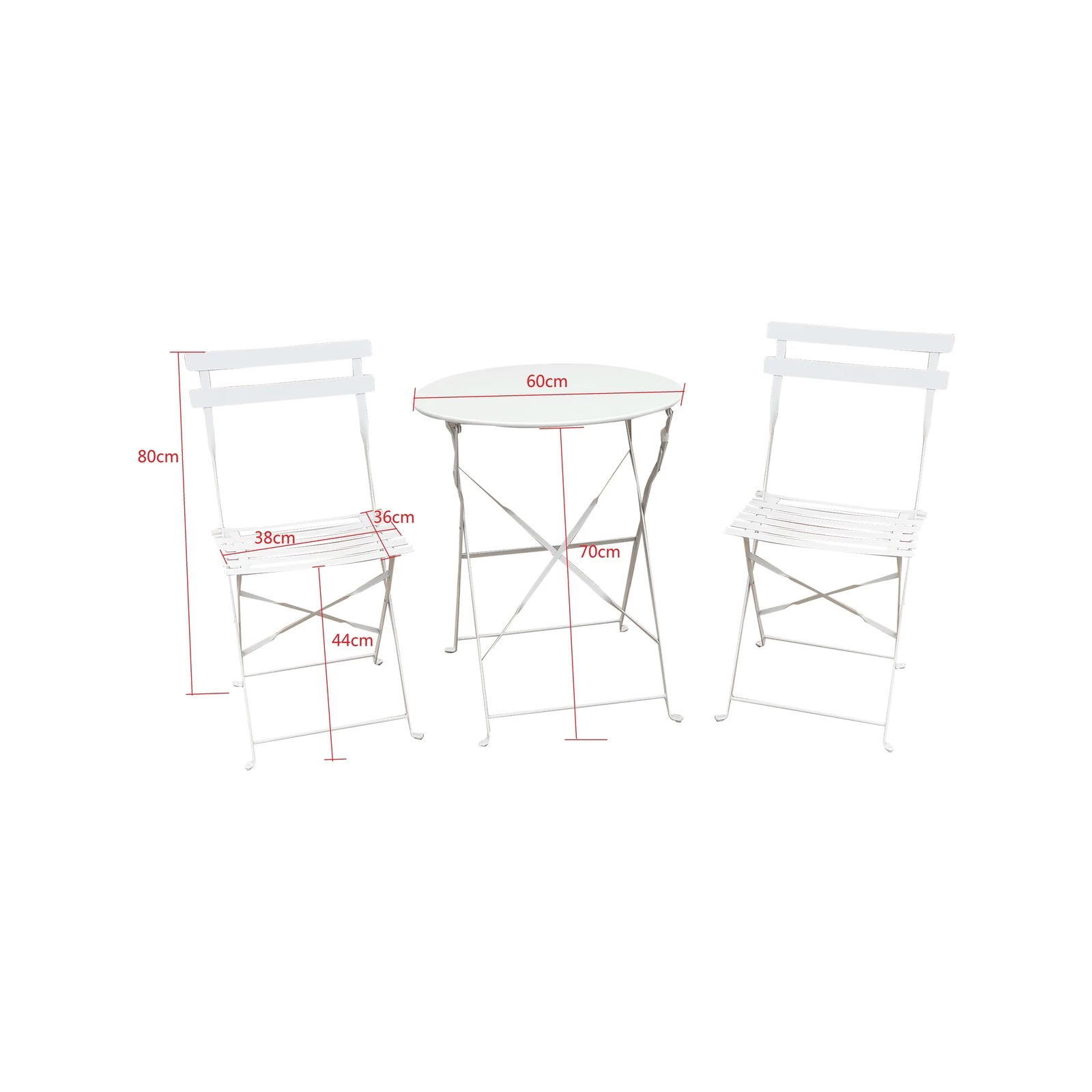 Coupon 𧨠Australia Sale - Marquee Coconut Milk Troca 3 Piece Steel Bistro Setting π - Image 4