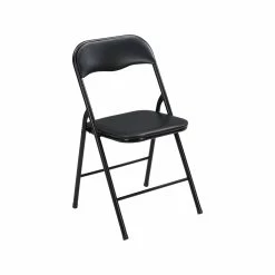 Best Sale β€οΈ Australia Only - Marquee Padded Vinyl Black Folding Chair π