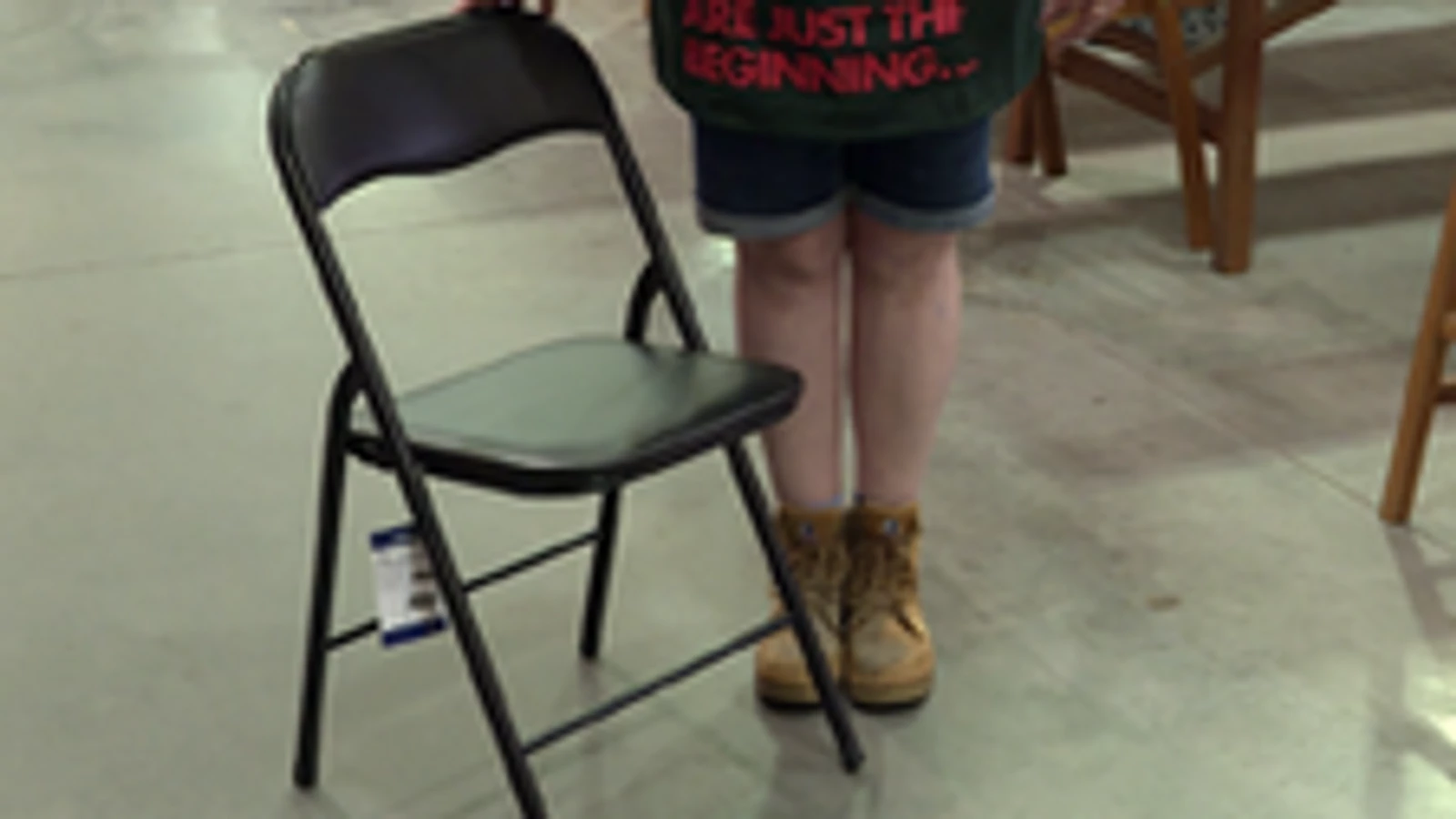 Best Sale β€οΈ Australia Only - Marquee Padded Vinyl Black Folding Chair π - Image 7